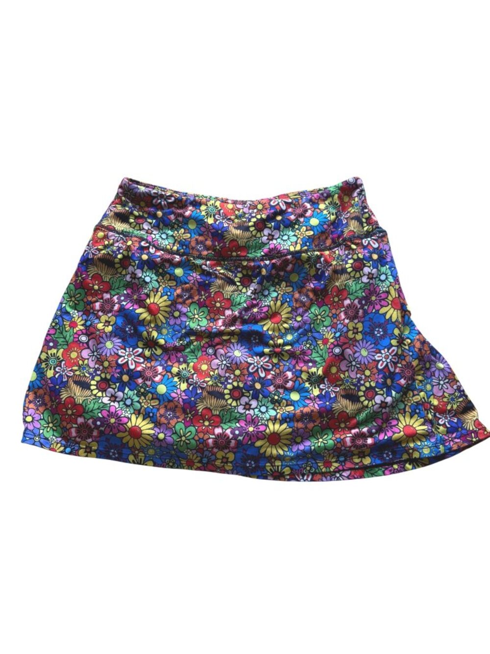 Fulbelle Womens Athletic Skort Skirt M Multicolor Floral High Waist Golf Running